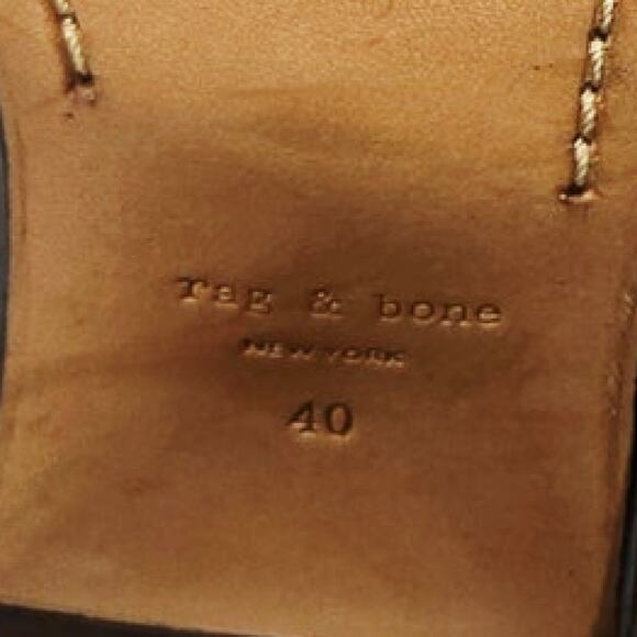 RAG & BONE WOMEN’S NOELLE BLACK LEATHER PEEP TOE BOOTIES – US SIZE 9 - Picture 7 of 11